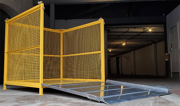 panier de levage avec rampe