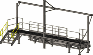 conception de passerelle et mezzanine de maintenance industrielle - mecaconcept canada - Québec
